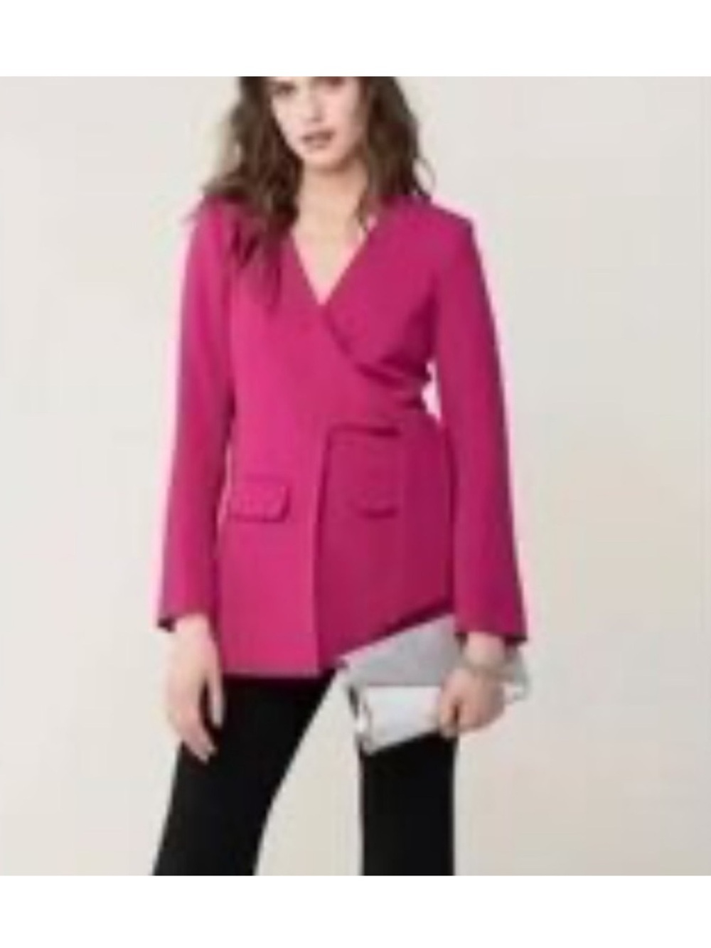 Diane Von Furstenberg Fuchsia Wrap Blazer